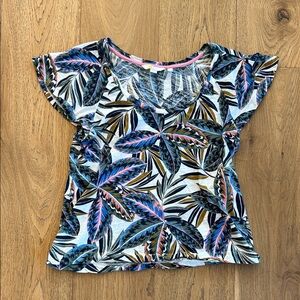 Tropical Leaf Print Shirt